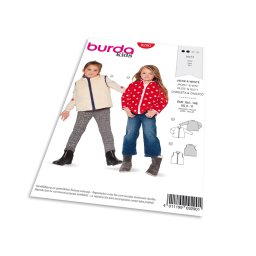 Střih Burda 9290 - Dětská bunda na zip, vesta