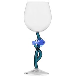 Ichendorf Milano designové sklenice na bílé víno Marine Garden Stemmed Glass Blue Fish
