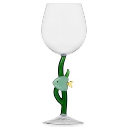 Ichendorf Milano dDesignové sklenice na bílé víno Marine Garden Stemmed Glass Green Fish