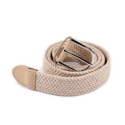 Pásek pružný šíře 3,2 cm unisex, barva 2 béžová světlá