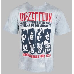 tričko pánské Led Zeppelin - Zeppelin LA 1975 - LIQUID BLUE - 11813