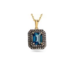 Výjimečný briliantový přívěsek s topasem 3,100ct KU1758P