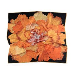 Saténový šátek 70x70 cm, barva 1 oranžová střední