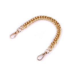 Řetízek / ucho na kabelku s karabinou délka 25 cm, barva 2 růžové zlato