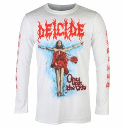 tričko pánské s dlouhým rukávem DEICIDE - ONCE UPON THE CROSS - WHITE - PLASTIC HEAD - PH12684LS