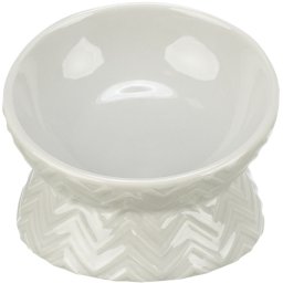 Keramická miska zvýšená, ergonomická světle šedá 13 cm, 0,15 l