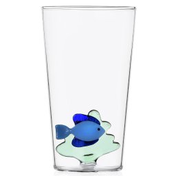 Ichendorf Milano designové sklenice na vodu Marine Garden Longdrink Blue Fish Green Seaweed