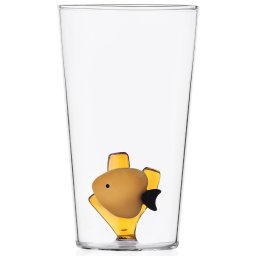 Ichendorf Milano designové sklenice na vodu Marine Garden Longdrink Yellow Fish Amber Seaweed
