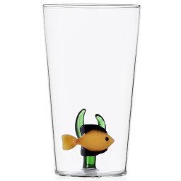 Ichendorf Milano designové sklenice na vodu Marine Garden Longdrink Yellow Fish Green Seaweed