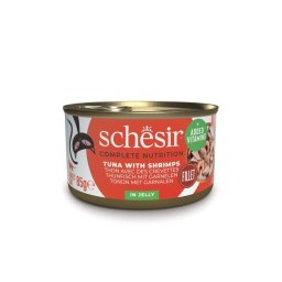 Schesir Cat Adult 85g tuňák s krevetami v želé