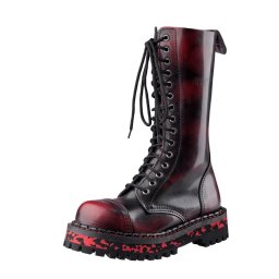 boty STEADY´S - 15 dírkové - Red/Black - STE/15/D_RED/BLACK