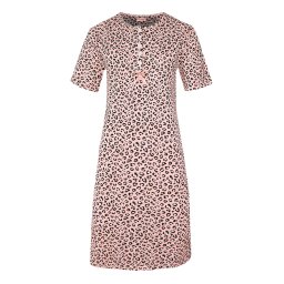Katarina dámská noční košile leopardí vzor 6529 3XL světle růžová