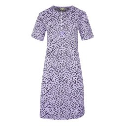 Katarina dámská noční košile leopardí vzor 6529 4XL světle fialová