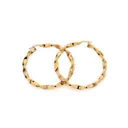 Zlaté točené kruhy 5cm s antickým vzorem IZ27793