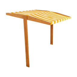 Stříška pro dětské dřevěné pískoviště Baby Mix 120x120 cm žluto-bílá