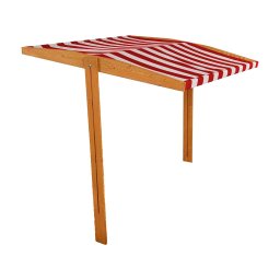 Stříška pro dětské dřevěné pískoviště Baby Mix 120x120 cm červeno-bílá