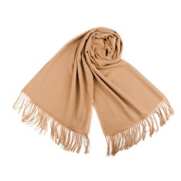 Šátek / šála typu pashmina s třásněmi 70x180 cm, barva 33 béžová velbloudí