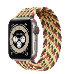 Řemínek iMore Braided Solo Loop Apple Watch Series 1/2/3 42mm - červený/černý/žlutý (S)