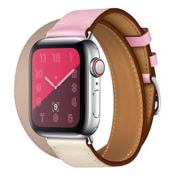 Řemínek iMore Double Tour Apple Watch Series 9/8/7 (41mm) - Béžový/Růžový