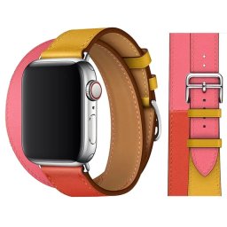 Řemínek iMore Double Tour Apple Watch Series 9/8/7 (41mm) - Jantarový / Růžový
