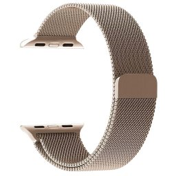 Řemínek iMore MILANESE LOOP Apple Watch Series 9/8/7 (45mm) - Šampaňsky zlatý