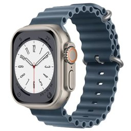 Oceánský řemínek pro Apple Watch Series 9/8/7 (41mm) - Břidlicově modrý