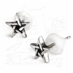 náušnice Pentagram Studs E164 - Alchemy Gothic - E164