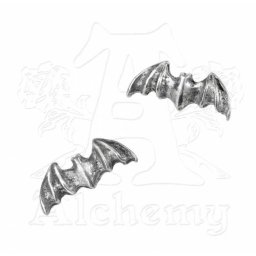 náušnice Bat studs - Alchemy Gothic - E186