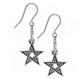náušnice ALCHEMY GOTHIC - Black Star - E395