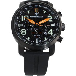 Smith & Wesson hodinky CHRONOGRAPH gumový řemínek ČERNÉ