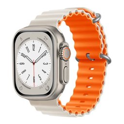 Oceánský řemínek pro Apple Watch Series 9/8/7 (41mm) - Hvězdná - Oranžová