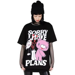 tričko (unisex) KILLSTAR x GLOOMY the Naughty Grizzly - I Have Plans - Black - KSRA010690