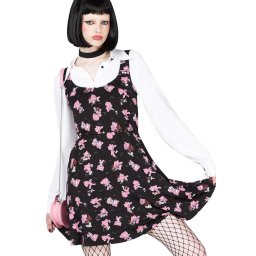 šaty dámské KILLSTAR x GLOOMY the Naughty Grizzly - Scuffle Skater - Black - KSRA010709