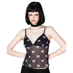 tílko dámské (top) KILLSTAR x GLOOMY the Naughty Grizzly - Mono Bear - Black - KSRA010696