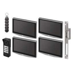 EMOS H4020.5 Sada videotelefonu IP-750 pro 4 účastn. s el. z