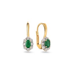 Smaragdové náušnice 0,48 ct s diamanty Skylar IZBR455SN