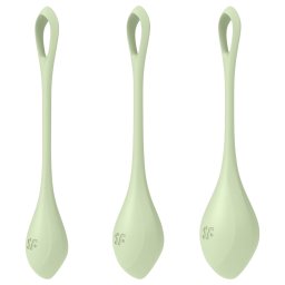 Satisfyer - venuiny kuliky sada - 3 ks - zelen