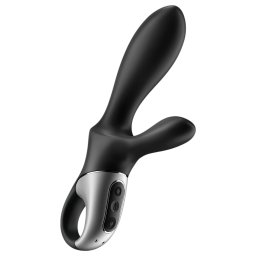 Satisfyer Heat Climax+ - anln vibrtor s ohevem a aplikac - silikon ern