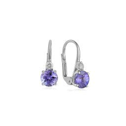 Náušnice s tanzanitem 2,34 ct Mila, bílé zlato IZBR760AN