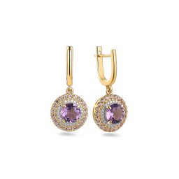 Půvabné ametystové náušnice 2,92 ct Sage IZBR1242N