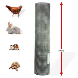 DEMA Voliérové ​​čtyřhranné pletivo pozinkované 13 mm, 1x20 m, drát 0,8 mm 31221D
