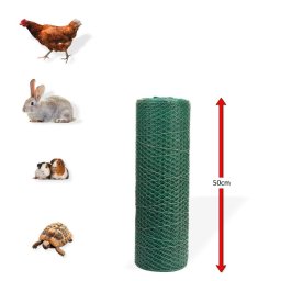 DEMA Králičí šestihranné pletivo poplastované 13 mm, 0,5x25 m, drát 0,8 mm, zelené 31176D