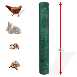 DEMA Králičí šestihranné pletivo poplastované 25 mm, 1x25 m, drát 0,8 mm, zelené 31179D