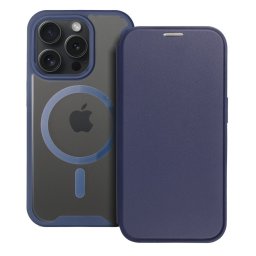Pouzdro Smart Mag Book s MagSafe na iPhone 15 Pro - Blue