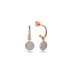 Elegantní náušnice s diamanty Junia, růžové zlato IZBR1169RN