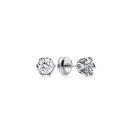 Náušnice s lab-grown diamanty Junia, bílé zlato KU1731AN