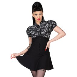 sukně dámská KILLSTAR - Daddy-O - Black - KSRA010875