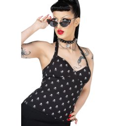 tílko dámské (top) KILLSTAR - Flipped Halter - Black - KSRA010877