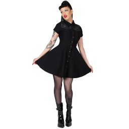 šaty dámské KILLSTAR - No Where's Ville - Black - KSRA010886