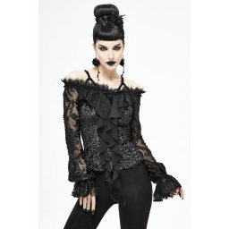 tričko dámské s dlouhým rukávem DEVIL FASHION - SHT061